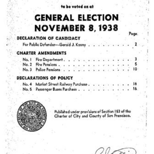 1938-11-08, San Francisco Voter Information Pamphlet