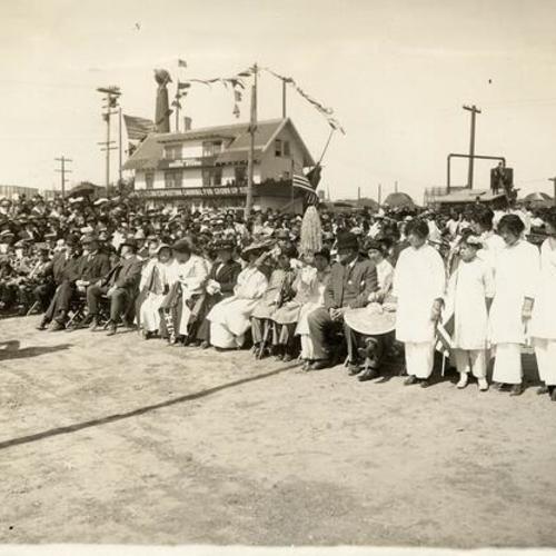 [Audience at Chinese Village ground breaking]