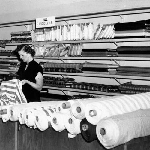 [Fabric department in the Weinstein Company department store at 1041 Market Street]