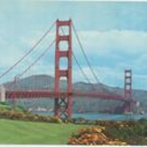 [Golden Gate Bridge With Flowerbeds]