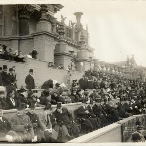 [Grandstand at opening day ceremony for the Panama-Pacific International Exposition]