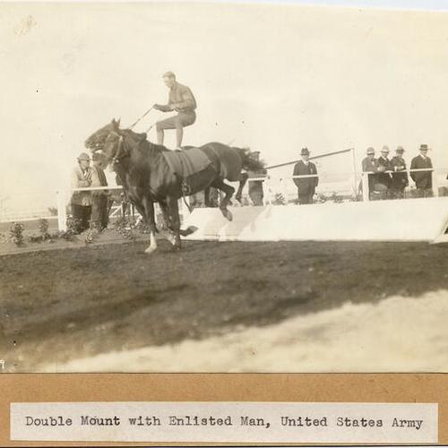 Double Mount with Enlisted Man, United States Army