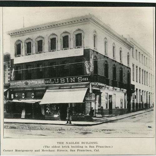  Naglee Building, corner Montgomery and Merchant Streets, San Francisco, Cal.]