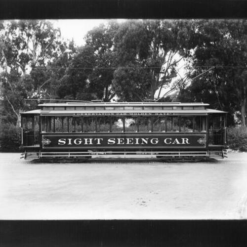 [Sight seeing streetcar, "The Golden Gate"]