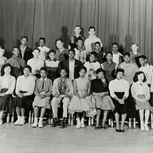 [Class photo of Benjamin Franklin Junior High School students]