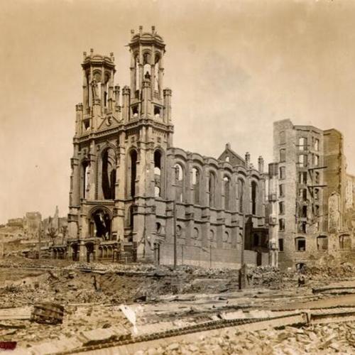 [Temple Emanu-el, damaged in the earthquake and fire of April 18, 1906]