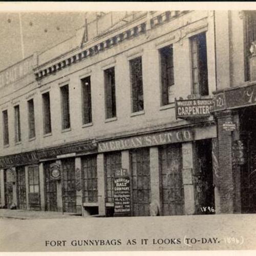 Fort Gunnybags as it looks to-day. 1896