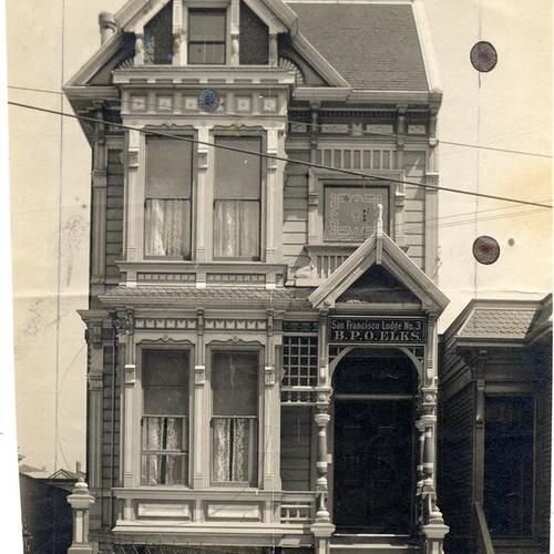 [Exterior of the new club house of the San Francisco Elks at 818 Hayes near Webster]