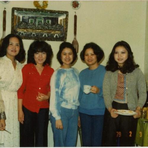 [Friends and family at a party at Josefina's home]