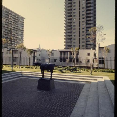 Bronze Horse sculpture by Marino Marini at Maritime Plaza