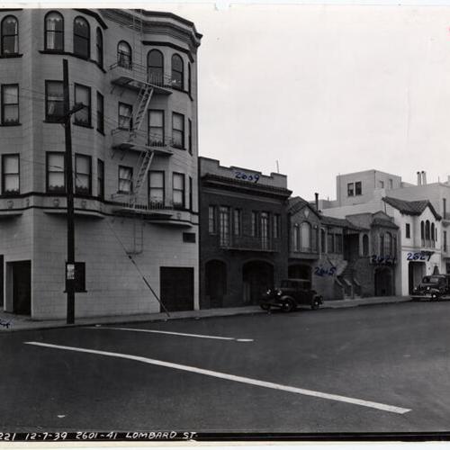 [Southwest corner of Lombard and Broderick streets]