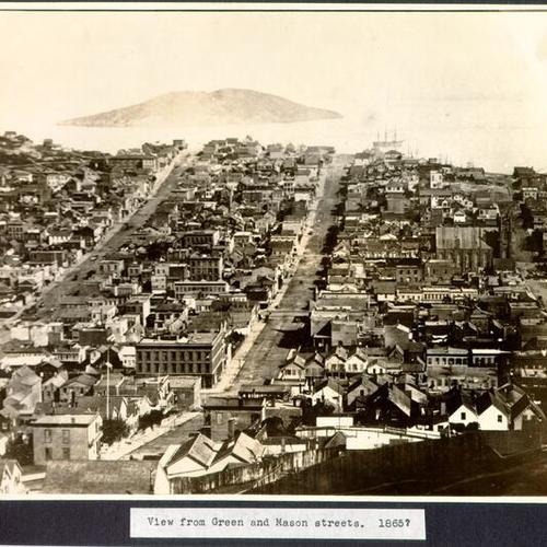 View from Green and Mason streets. 1865?