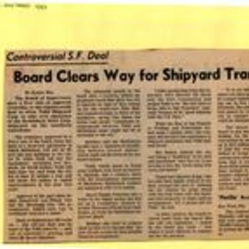 Board Clears Way for Shipyard Transfer, September 1982