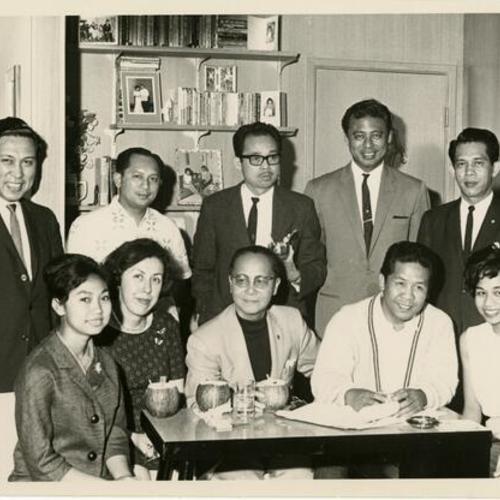 [Members of the Filipino American Business Association meeting at Lolita and Ricardo's home]