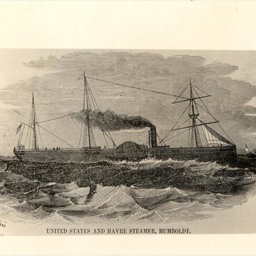 [Drawing of United States and Havre steamer, Humboldt]