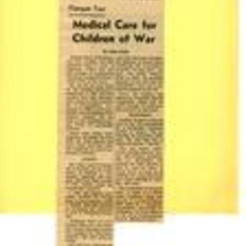 Medical Care for Children of War