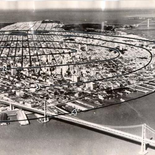 [Aerial view of San Francisco]