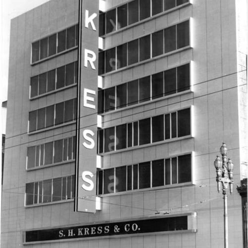 [Exterior of Kress & Company store at 939 Market Street]