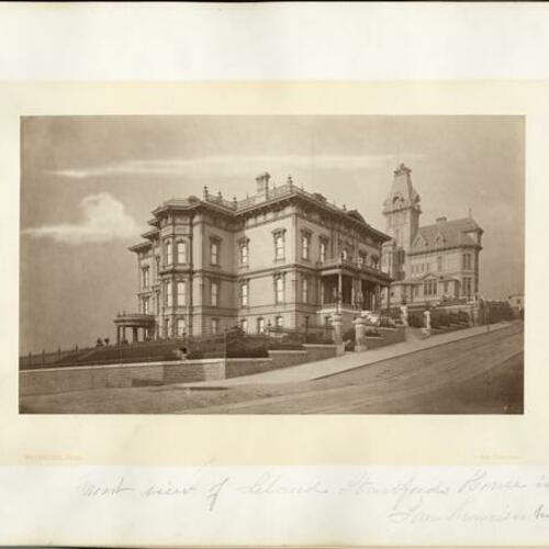 [Front view of Leland Stanford's House in San Francisco built 1876]