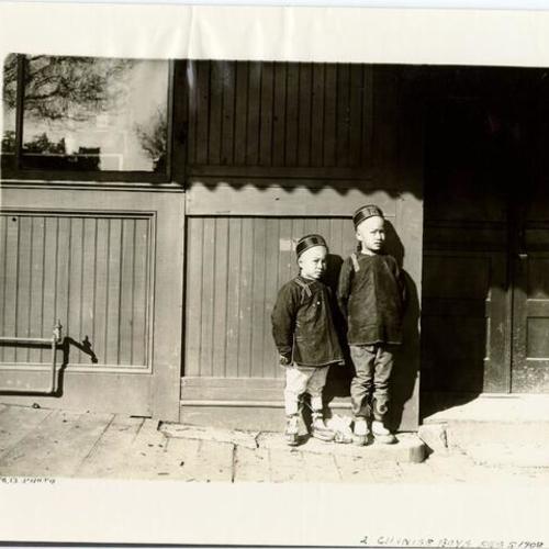 [Two young Chinese boys]