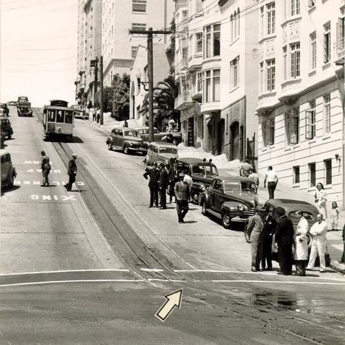 [Scene of cable car accident on Washington Street]