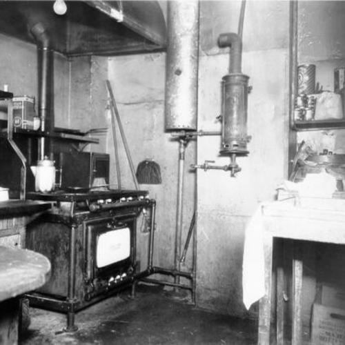 [Kitchen of the Crystal Sandwich Shop at 110 Eddy Street]
