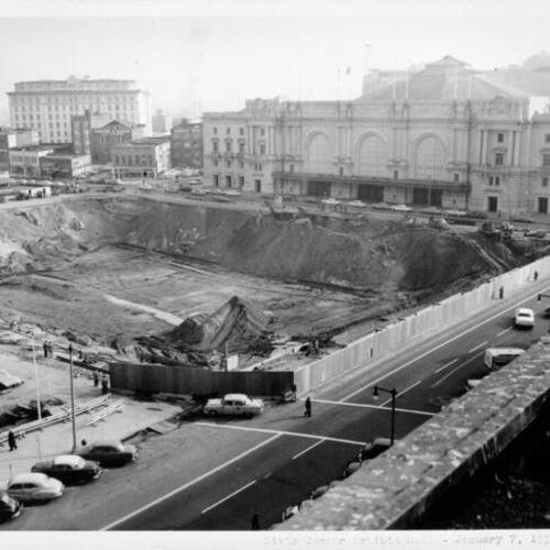 [Construction of the Civic Center Exhibit Hall--January 7, 1957]