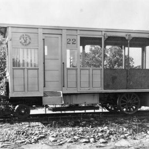[Hetch Hetchy Railroad Car #22, Frederick Photo Service J589]