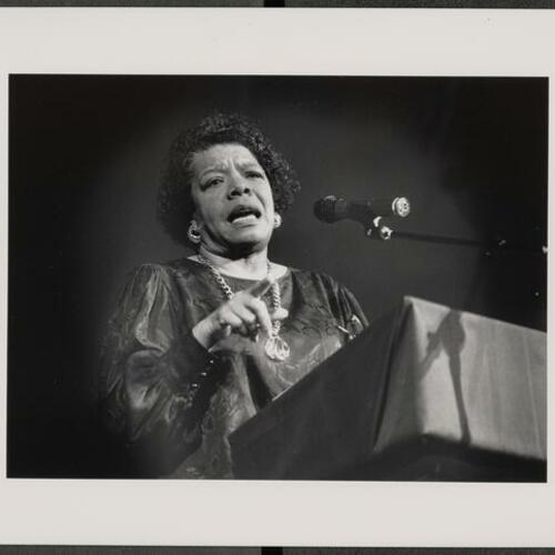 Maya Angelou performing at Glide Church