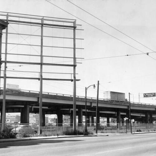 [View of Bayshore Freeway from Harrison and Harriet streets]