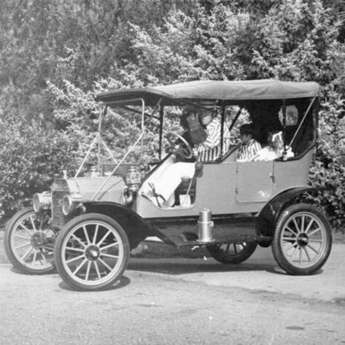 [Antique car at the Golden Gate Park Centennial Parade]