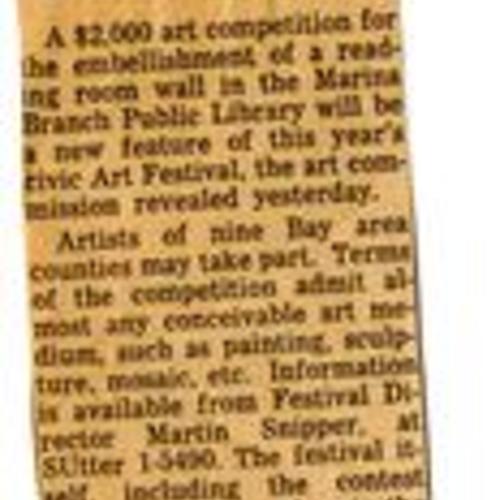 $2000 Art Contest Slated