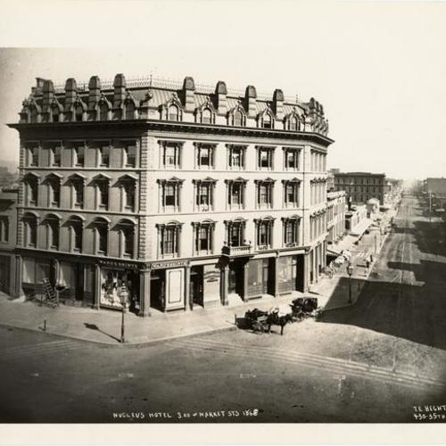Nucleus Hotel, 3rd and Market streets, 1868