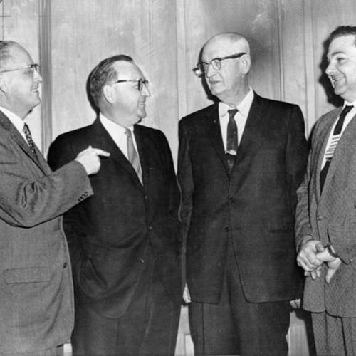 [Governor Edmund Brown with other Democratic legislators named Brown]