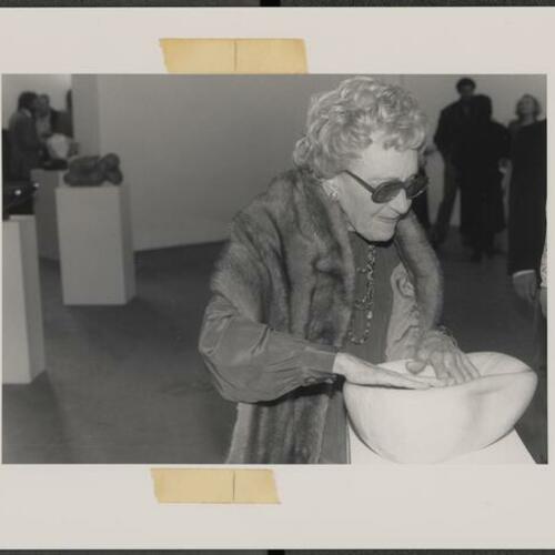 Rose Resnick explores sculpture at "Art of Touching" exhibit for visually impaired