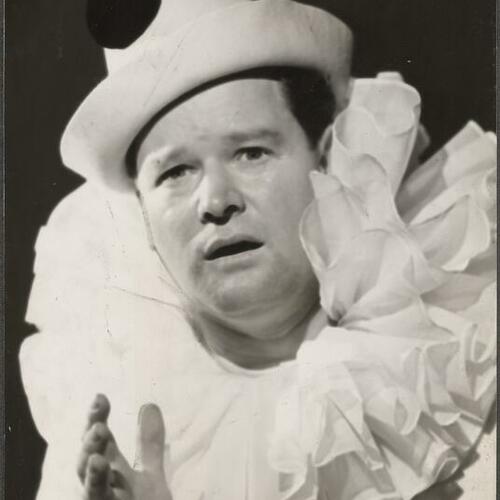 George Stinson in costume as Canio