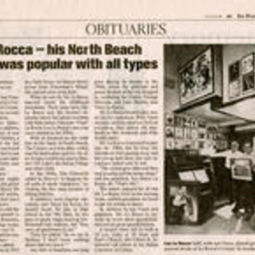 Leo La Rocca - his North Beach saloon was popular with all types