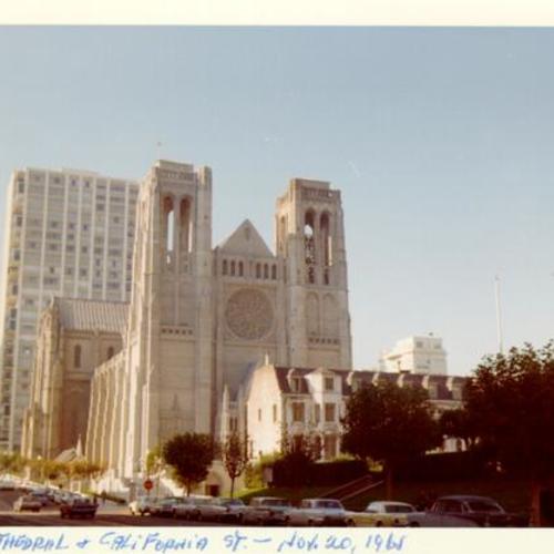 [Grace Cathedral on California street, Nov. 20, 1965
