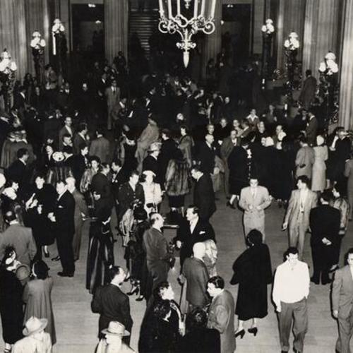 [Opera House lobby shows part of the crowd that turned out for the Frias' Frolic]
