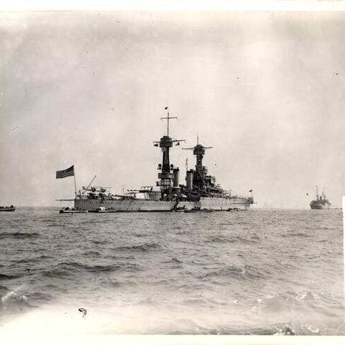 [Battleship "California" shortly after being commissioned]