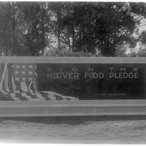 Hoover food Pledge sign