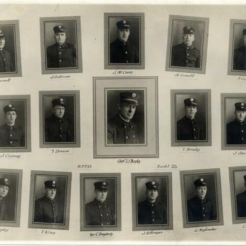 [Portraits of firemen from Truck Company No. 1]