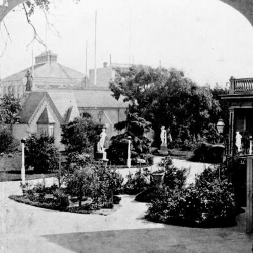 [Entrance to Woodward's Gardens, about 1870]