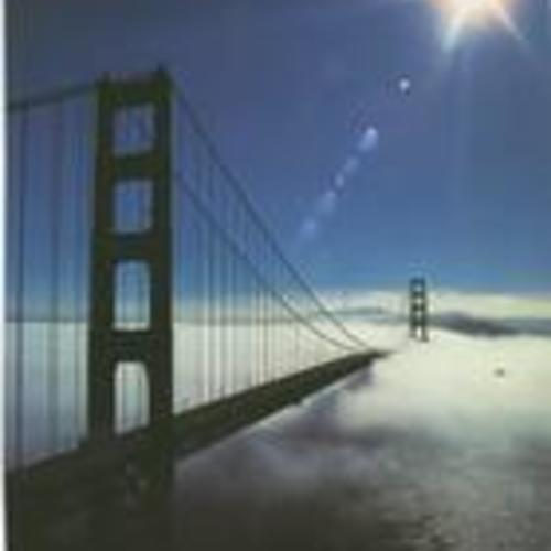 [Golden Gate Bridge in Fog with Sun]