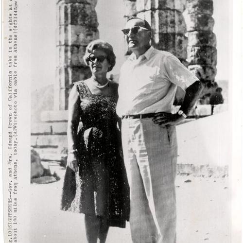 [Governor and Mrs. Edmund G. Brown in Delphi]