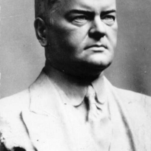 [Bust of Herbert Hoover by artist Haig Patigian]