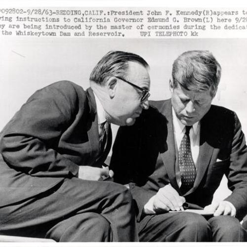 [Edmund G. Brown with President John F. Kennedy]