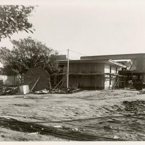 [Western Addition Branch Library under construction, looking Southeast from Northwest corner of Scott and Post Street]