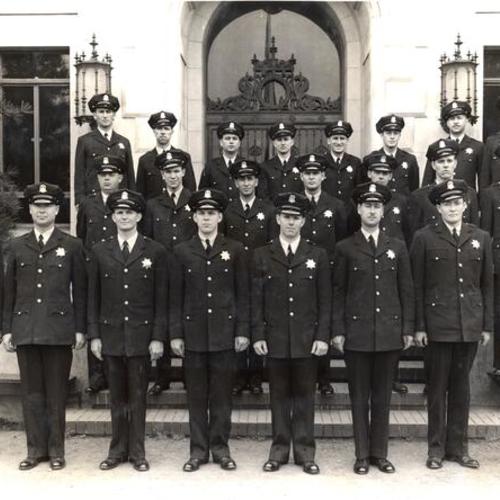 [Group photo of police officers at Golden Gate Park Police Station]