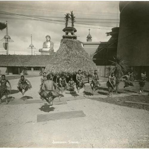[Samoan dance and the golden buddha of Japan beautiful in The Zone at the Panama-Pacific International Exposition]